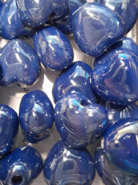Keramieken Hart kraal- Blauw