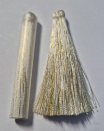 Tassel wit goud gemeleerd