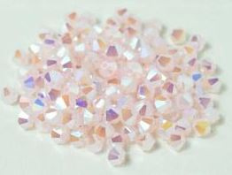 Preciosa Bicone 4mm Rose Opal AB 2x