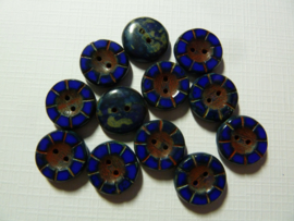 Table Cut Button- Opaque cobalt   49354