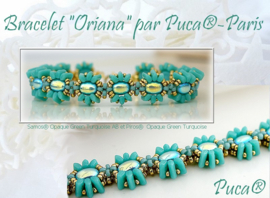 Pakket Oriana Armband : Blauw met Full CapriGold