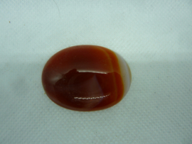 Cabochon  ovaal - Orange/Wit