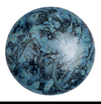 Cabochon 14mm ®ParPuca® Metallic mat Blue Spotted 