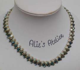 Pakket Collier Lipsi : kleur Brons met Rose