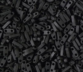 Quarter Tila beads- 401F Matte Black