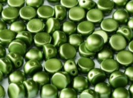 2-Hole Cabochon Beads 6mm- Pastel Olivine 25034