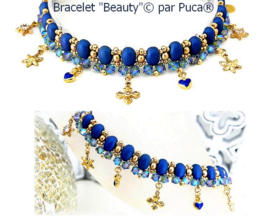 Pakket Beauty Armband ®ParPuca®Beads Polynesian Blue/Turquoise