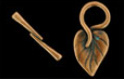 Philodendron Toggle [sluiting]- Antique Copper