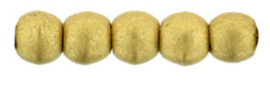 Round beads - K0171  Matte Metallic Flax