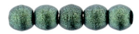 Round beads - 79051MJT   Metallic Suede LT. Green