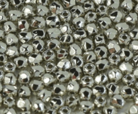 Fire Polish 2mm Crystal Nickel Plated