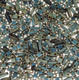 Quarter Tila beads- Matte Metallic Patina Iris 2008