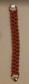 Armband Annie- Kleur van foto 2 met rocaille  Amethyst