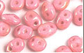 SuperDuo-14494WH luster Pink  2,5x5mm