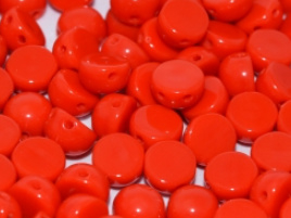 2-Hole Cabochon Bead 93180- Opaque Red.