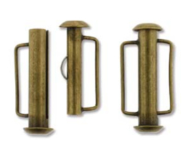 Antique Brass Slide Bar Clasp- 21,5mm
