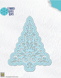 SGD007       Stained Glass Dies - Christmas tree
