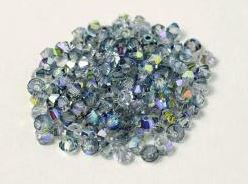 Bicone 3mm Crystal Blue Rainbow