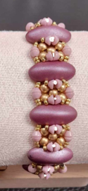 Armband Moon - Roze teint met goud