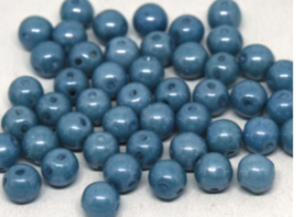 RounDuo Beads® - Chalk  White Baby Blue Luster