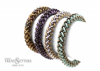 Basket Weave Bangle - Kleuren : Copper -Groen