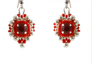Oorbellen pakket"UMI" Siam- Rouge- Argent