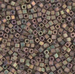 Miyuki Cube 2035- Matte metallic Kaki Iris