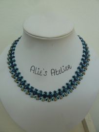 Collier Silvex - BLauwe teinten