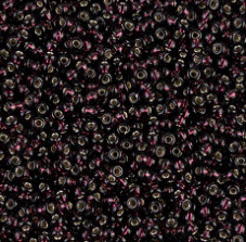 Miyuki 11-2428 -Silverlined Extra Dark Smoked Topaz