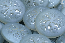 Snowflake Cabochon 21mm- Ice Blue