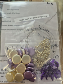 Pakket Collier  "Soleile"  Lila/Creme