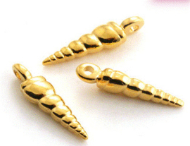 Metalen Schelp Bedel Doré 24K