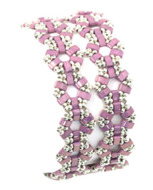 Bracelet Nikko- Mauve Clair/Argent/Argent