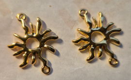Metalen Zonne straal motief 24K goud