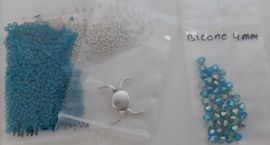 Armband Annie- Kleur van foto 2 met Rocaille Teal