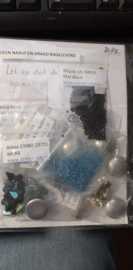 Pakket "Ellen"®ParPuca® Beads Kleu: Zwart AB
