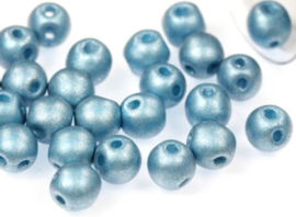 Round Duo® Bead 5mm- Metallic Aqua 59