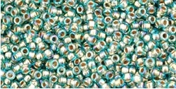 15-995 Gold lined rainbow Aqua