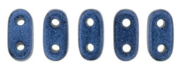 2 hole cz mates Bar-79031jt Metallic suede Blue 6x2mm