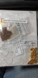Pakket "Ellen"®ParPuca® Beads Kleu: Crystal Mat met goud
