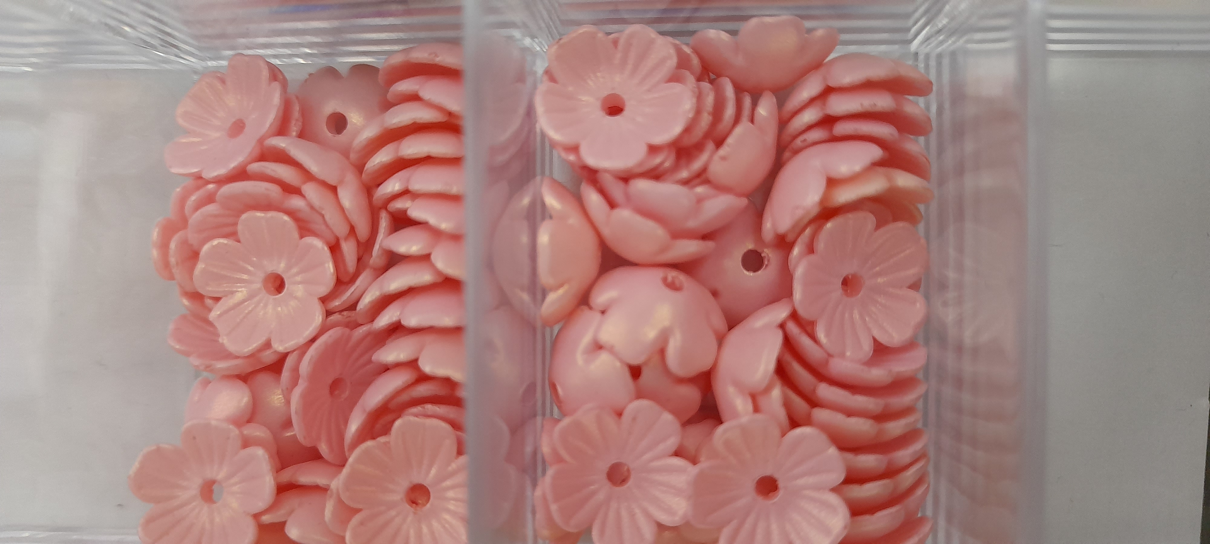 Acryl bloemetjes -Pink