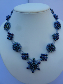 Collier Purple Passion  - Blauw teinten