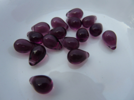 Glas druppel 6x9mm Amethyst - 06161
