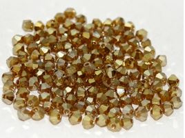 Preciosa Bicone 4mm Mc Crystal  Golden flare Full