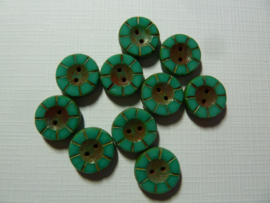 Table Cut Button- Opaque Jade  49341