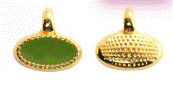 Bedel Metaal/Emaille- Vert/Doré 24K