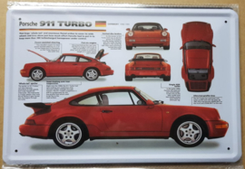 Metaalplaat Porsche 911 Turbo