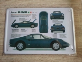 Metaalplaat Ferrari Dino