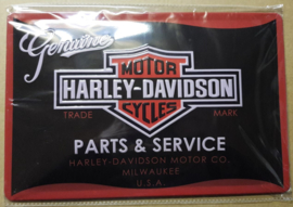 Metaalplaat Harley Davidson Parts & Service
