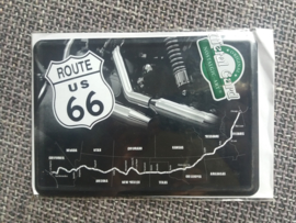 Metalen postkaart Route 66